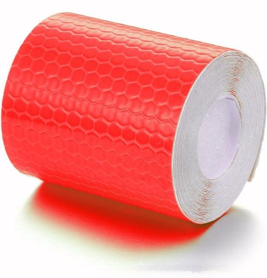 Reflecterend Tape klasse 1 -Zelfklevend - 2 rollen (wit + rood) - 5cm breed - 300cm lang/rol - SK