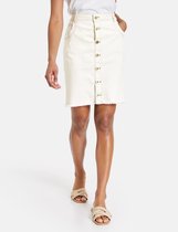 TAIFUN Dames Denim rok met doorlopende knoopsluiting