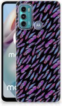 Telefoonhoesje Motorola Moto G60 Backcover Soft Siliconen Hoesje Feathers Color
