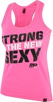 Womens Vest Strong Is The New Sexy Hot Pink (MPLVST432) XS