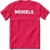 Noodels - Snack T-Shirt | Grappig Verjaardag Kleding Cadeau | Eten En Snoep Shirt | Dames - Heren - Unisex Tshirt | - Roze - S