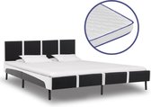 vidaXL Bed met traagschuim matras kunstleer 160x200 cm