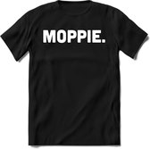 Moppie - Valentijn T-Shirt | Grappig Valentijnsdag Cadeautje voor Hem en Haar | Dames - Heren - Unisex | Kleding Cadeau | - Zwart - M