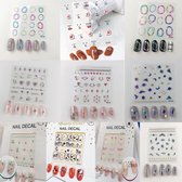 10 pakken luxe nagel decoraties - french nagels - mooie nagel stickers - nagellijm - kerst - nail stickers