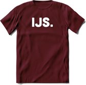 IJs - Snack T-Shirt | Grappig Verjaardag Kleding Cadeau | Eten En Snoep Shirt | Dames - Heren - Unisex Tshirt | - Burgundy - XXL