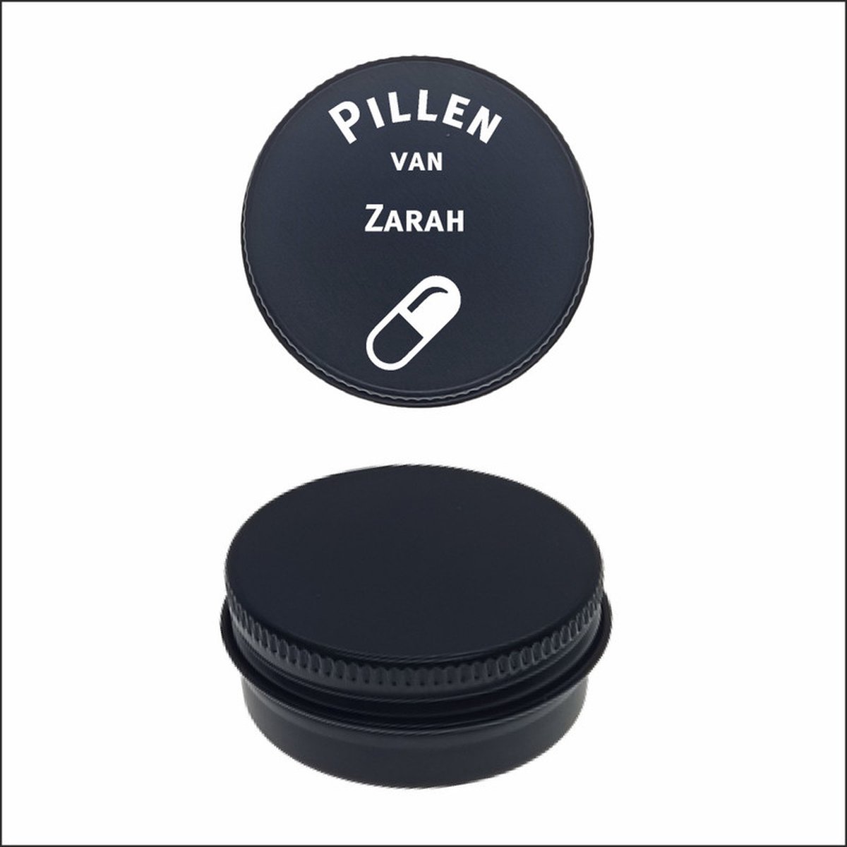 Goedkoopste Pillen Blikje Met Naam Gravering - Zarah