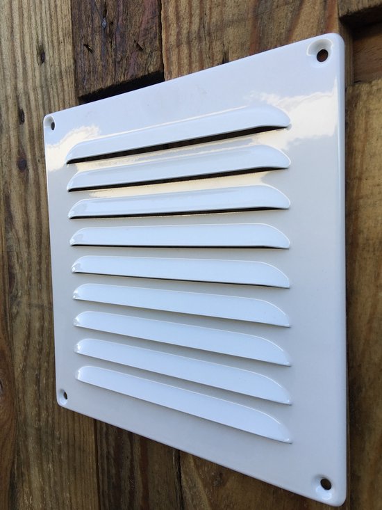 Schoonlooprooster Luchtrooster, schoepenrooster aluminium wit. | bol