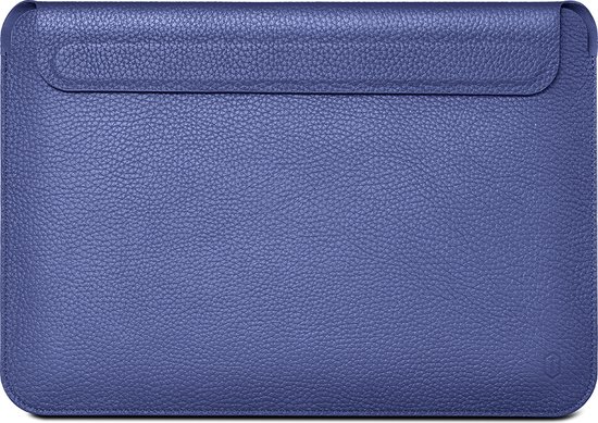 Laptoptas 14.2 Inch - Leren Laptophoes - Sleeve Alle Merken - Tas Alle Laptops Tot 14.2 Inch - Genuine Leather - Laptopsleeve - Waterafstotend - Zakelijke Laptoptas - Blauw
