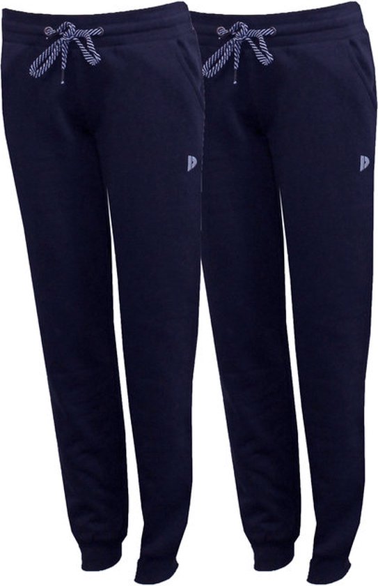 2-Pack Donnay - Joggingbroek met elastiek (Carolyn) - Sportbroek - Dames - Navy (010) - maat M