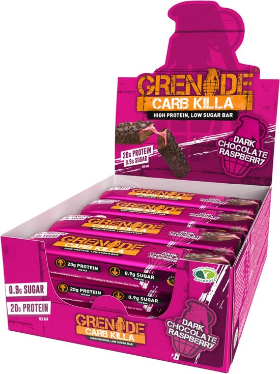 Grenade Carb Killa Bars Proteïne Repen Dark Chocolate Raspberry