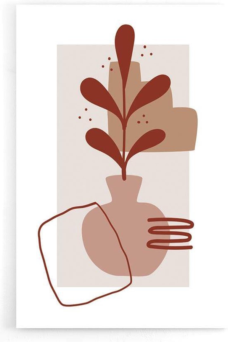 Walljar - Abstract Pot - Muurdecoratie - Poster