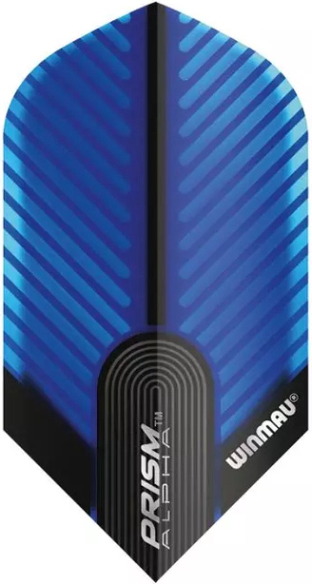 WINMAU - Prism Alpha Slim Blauw en Zwart Dartvluchten - 1 set per pakket (3 vluchten in totaal)