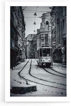 Walljar - Lisbon Tram - Zwart wit poster