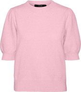 Vero Moda VMDOFFY SS O-NECK PUFF BLOUSE - Parfait Pink