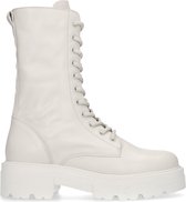 Sacha - Dames - Off white leren veterlaarsjes - Maat 39