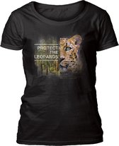 Ladies T-shirt Protect Leopard Black XL