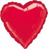 Anagram folieballon hart 43 cm rood