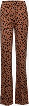 TwoDay meisjes flared broek met luipaardprint - Bruin - Maat 158/164