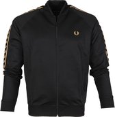 Fred Perry - Gold Tape Track Jacket Zwart - XXL - Modern-fit