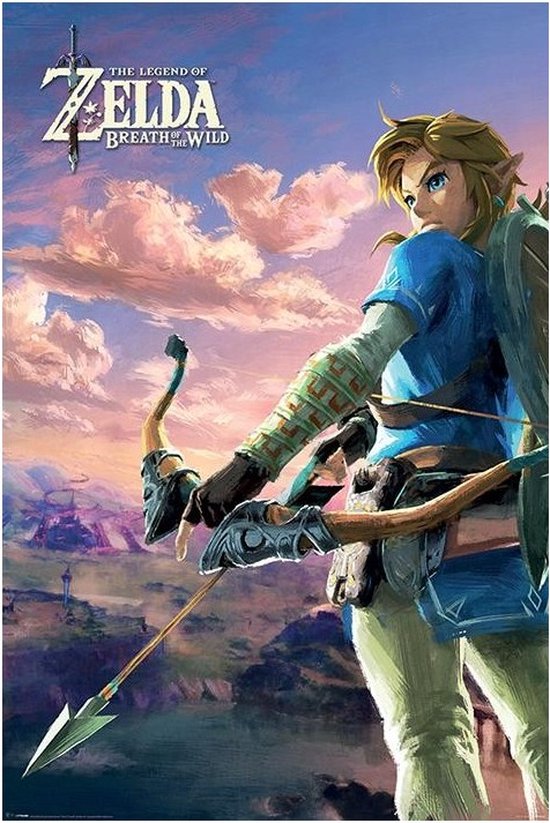 Foto: Hole in the wall the legend of zelda maxi poster breath of the wild hyrule scene diversen nieuw