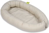 Babynest - baby nestje - 0-8 maanden - 100% katoen - 82x54cm - beige geruit