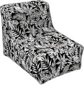 Opblaasbare waterdichte tuinfauteuil etnische stijl JULLY - B. 90 x H. 70 cm - zwart en wit