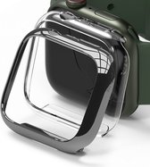 Ringke Slim Apple Watch 7/8 45MM Hoesje Transparant Zilver (2-Pack)