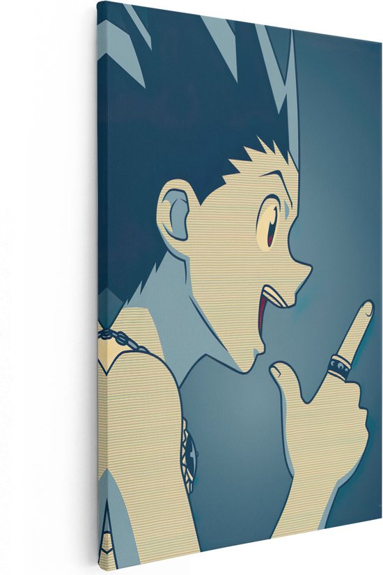 Artaza Canvas Schilderij Anime Karakter Gon Freeecss - 60x90 - Foto Op Canvas - Wanddecoratie