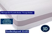 Aloe Vera - Caravan -  Eenpersoons Matras 3D - MICROPOCKET Koudschuim/Traagschuim 7 ZONE 23 CM   - Stevig ligcomfort - 70x190/23