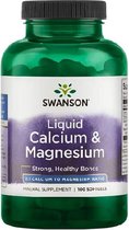 Swanson Liquid Calcium & Magnesium 100 Capsules