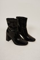 Lowie hakken | Schoenen dames | Glans | Stoer | Vrouwelijk | Ritssluiting | Kleur Zwart | Maat 37