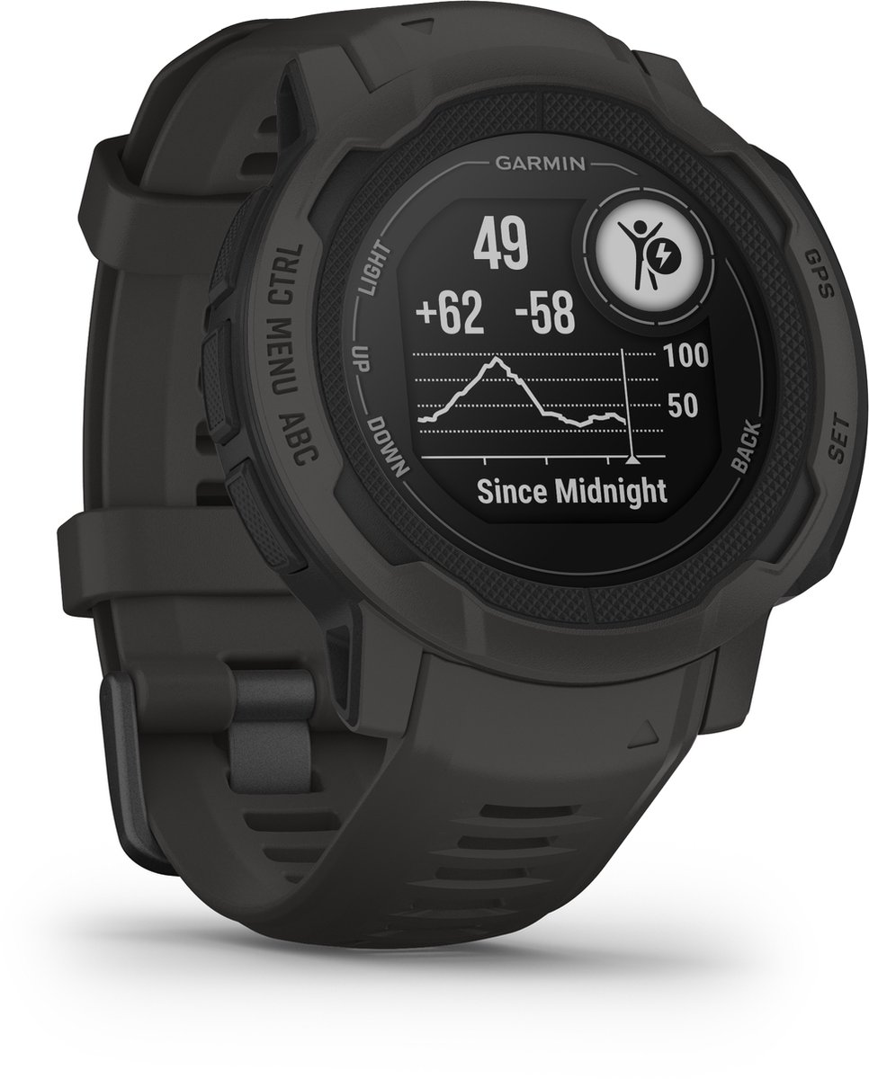 Afbeelding 2 van Garmin Instinct 2 - Sporthorloge met GPS - Smartwatch voor heren - 45mm - Graphite