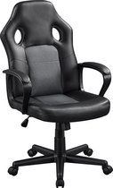 Furnibella - Bureaustoel, racingstoel, gamingstoel, ergonomische bureaustoel, draaistoel, managersstoel, verstelbare werkstoel, in hoogte verstelbaar, kantelfunctie, voor gamers, thuiskantoor