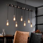 Crea 7L Industrial tube wikkel Hanglamp -  excl led lampen - E27 - Oud Zilver - Industrieel hanglampen - Design Plafond lamp