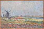 JUNIQE - Poster met kunststof lijst Monet - Tulip Fields near The