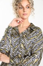 Cassis Dames Blouse met dierenhuidprint - Outdoorblouse - Maat 40