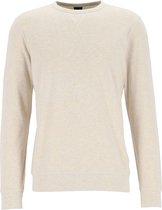 HUGO BOSS regular fit sweatshirt - heren trui katoen O-hals - off-white -  Maat: M