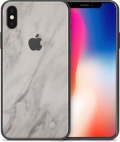 dskinz Telefoonsticker Back Skin for Apple iPhone Xs White Marble