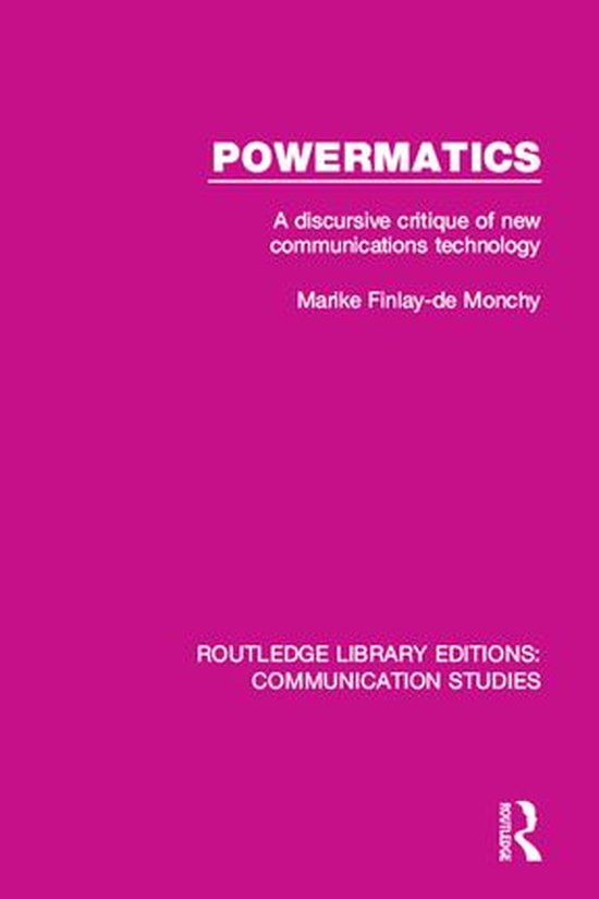 Routledge Library Editions: Communication Studies - Powermat ... - cover