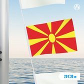 Vlaggetje Noord-Macedonie 20x30cm