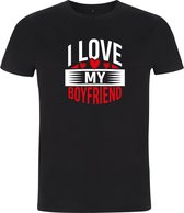 T-shirt | Valentine's Day | Love my Boyfriend - M, Dames