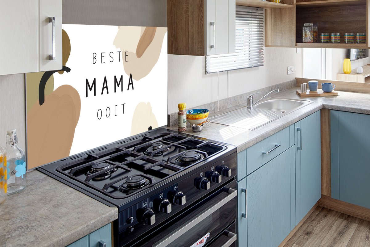 KitchenYeah Spatscherm 80x55 cm - Beste mama ooit - Aluminium thumbnail 6
