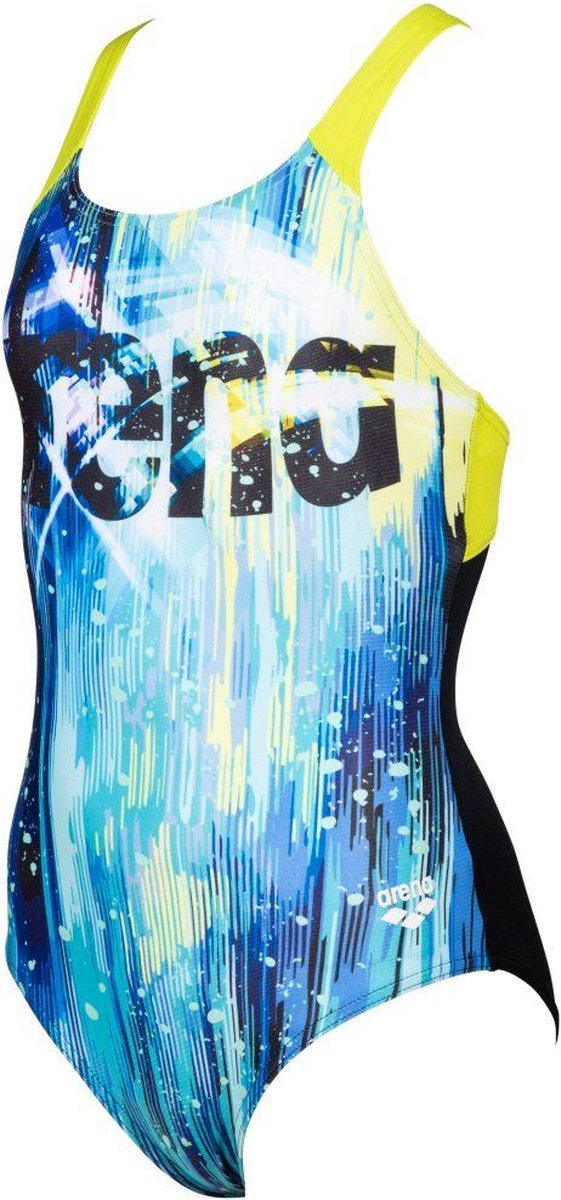 Arena - Badpak - Comet Junior Swim Pro Back One Piece - Zwart/Geel/Blauw - 164