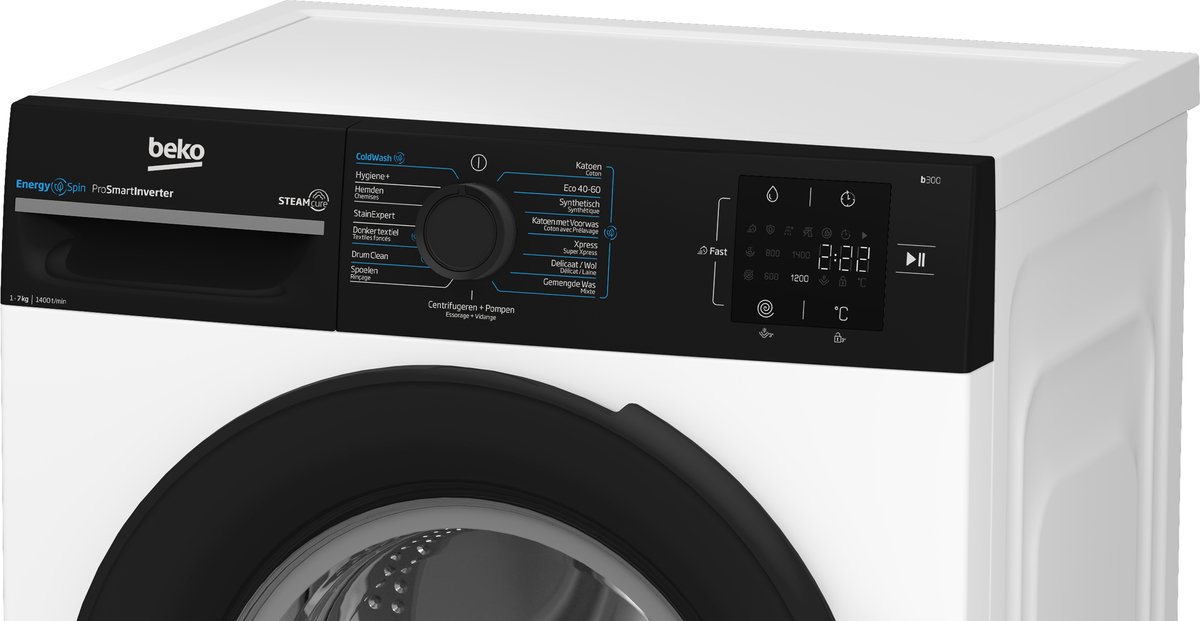 Beko B300 BM3WFU3741B1 - Wasmachine - 7 kg - 1400 RPM — afbeelding 3