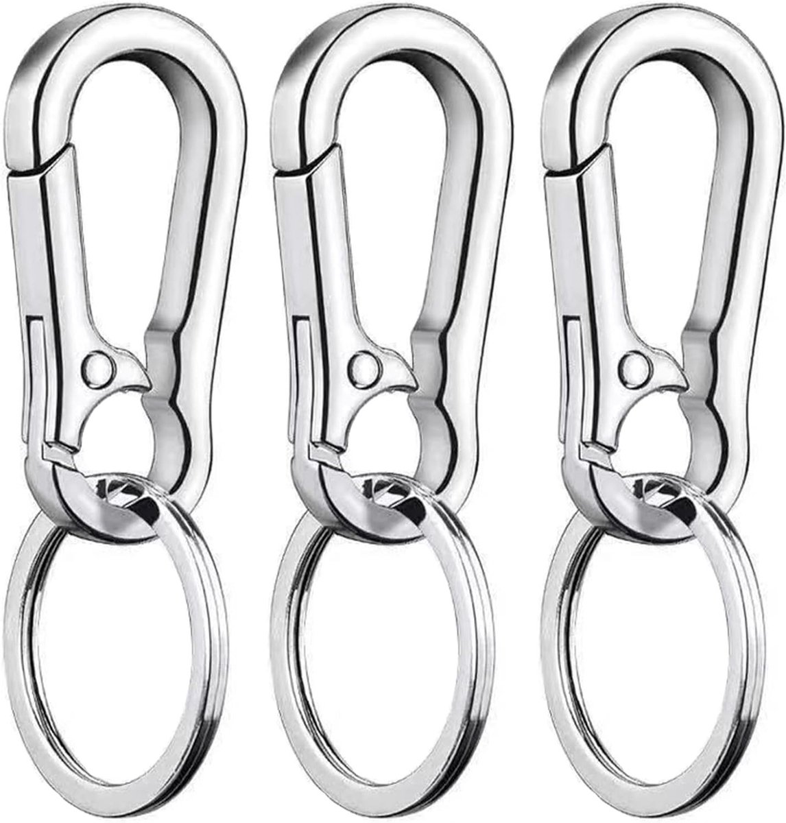 Kleine Carabiner Sleutelhanger - Verwijderbare en Roestvrije Carabiner voor Sleutels, Rugzak en Kampeeruitrusting