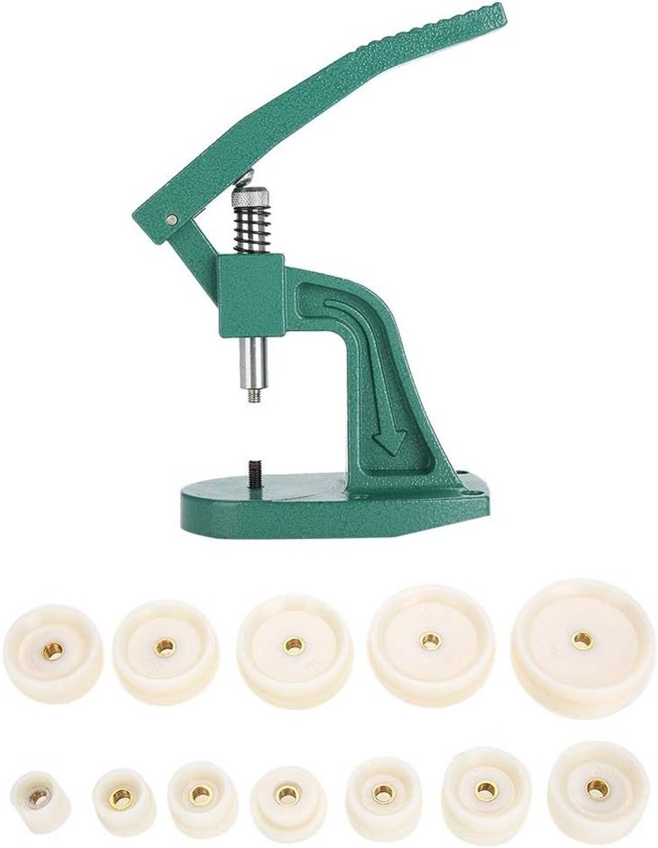Professionele Horloge Druktool met 12 Matrijzen voor Horloge Reparatie en Kristal Vervanging, Duurzaam en Betrouwbaar