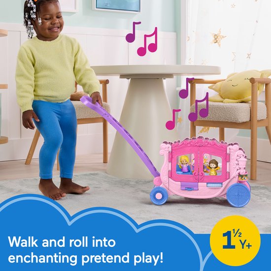 Fisher-Price Little People Disney Princess Pull-Along Musical Carriage — afbeelding 2
