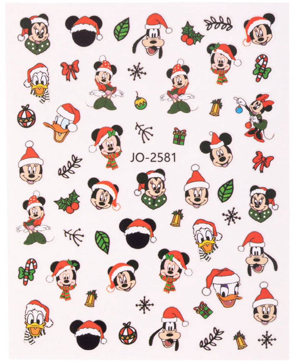 GNB-LAB JO-2581 - Zelfklevende Kerstnagelstickers - Precieze Decoraties - Universeel Pasvorm