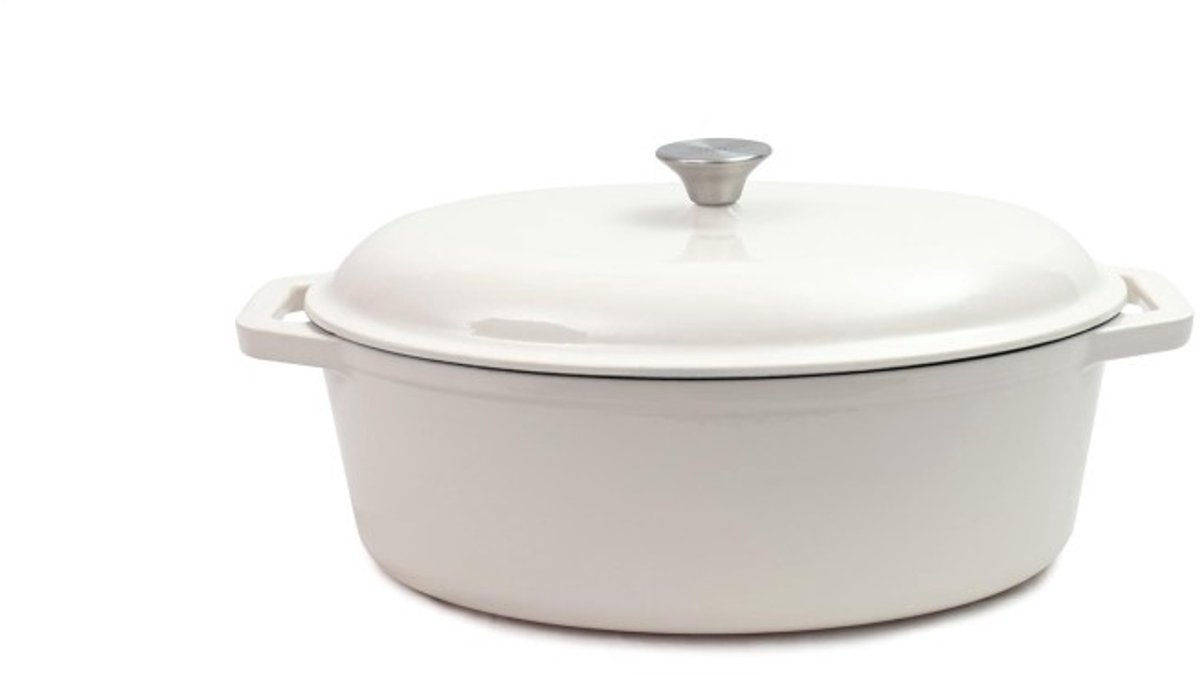 Nois Tierra Serie - Ovale Gietijzeren Pan - 36cm - 7.5L - Crème