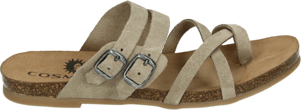 Cosmos - 6106708 - Dames slippers - Kleur: Wit/beige - Maat: 41